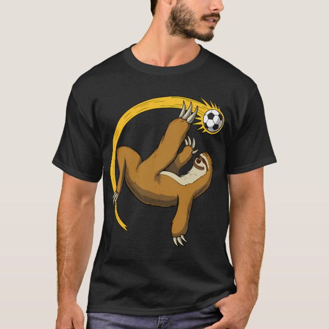 T-shirt Joueur de football paresseux (Devant)