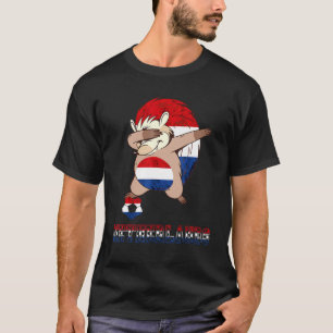 T-shirt Joueur de football Pays-Bas Hérisson Drapeau néerl