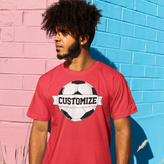 T-shirt Joueur de football Personnalisé Nom de l'équipe /  (Custom soccer team name t-shirt.)