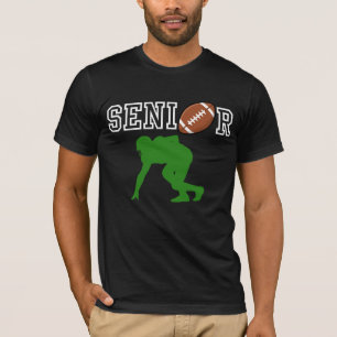 T-shirt Joueur de football senior avec silhouette verte