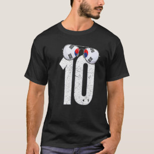 T-shirt Joueur de football sud-coréen numéro 10 Sud-coréen