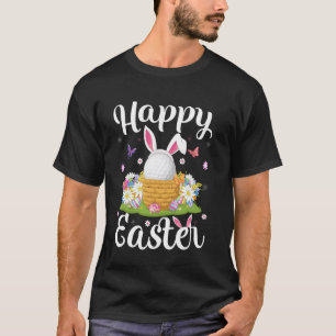 T-shirt Joueur de golf Joyeuses Pâques Chasse aux œufs Lap