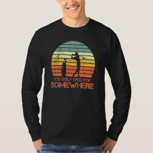 T-shirt Joueur de golf Mens Retro Vintage Graphisme Golf