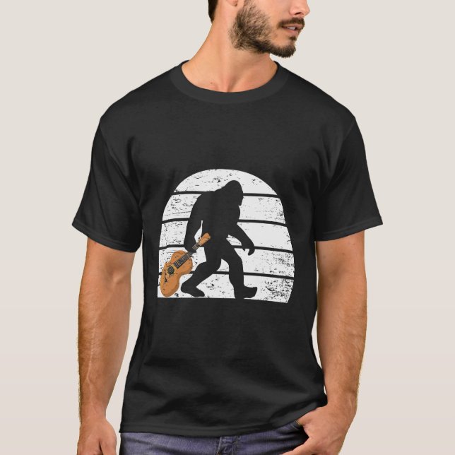 T-shirt Joueur de guitare acoustique de Bigfoot (Devant)