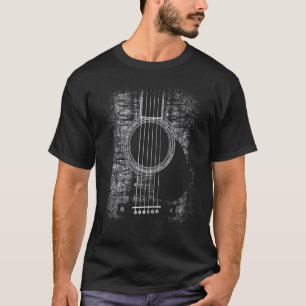 T-shirt Joueur de Guitare Acoustique Six Cordes Rock Class