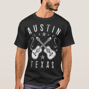 T-shirt Joueur de guitare Austin Texas Folk Blues Country 