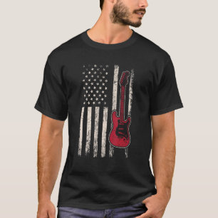 T-shirt Joueur de guitare basse électrique Musicien du dra