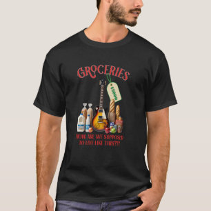 T-shirt Joueur de guitare drôle épicerie nourriture rock b