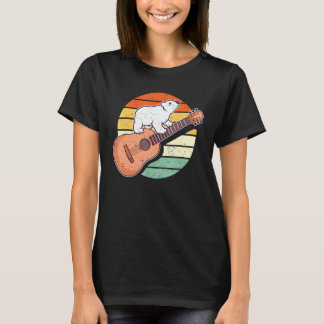 T-shirt Joueur de guitare ours polaire Guitariste