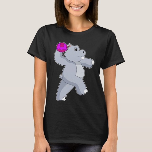 T-shirt Joueur de handball hippo Handball (Devant)