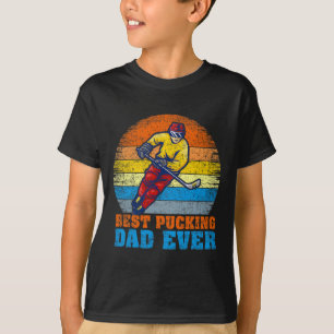 T-shirt Joueur de hockey masculin vintage Meilleur père qu