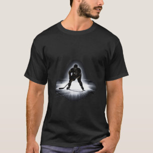 T-shirt Joueur de hockey sur glace Bâton de hockey gardien