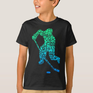 T-shirt Joueur de hockey sur glace jeunesse hommes enfants