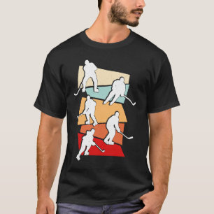 T-shirt Joueur de hockey sur glace Joueur de patin de glac