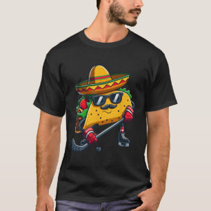 T-shirt Joueur de hockey sur glace Taco Funny Cinco De May