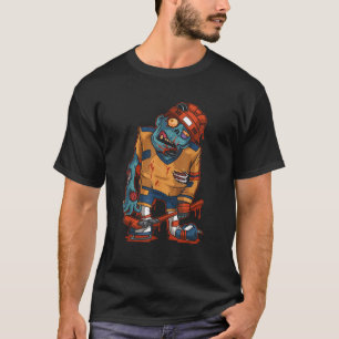 T-shirt Joueur de hockey sur glace Zombie Halloween Tricot