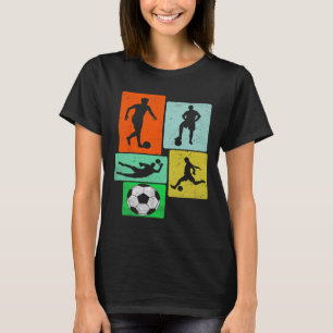 T-shirt Joueur de jeu de football Rétro Vintage Jeunesse E