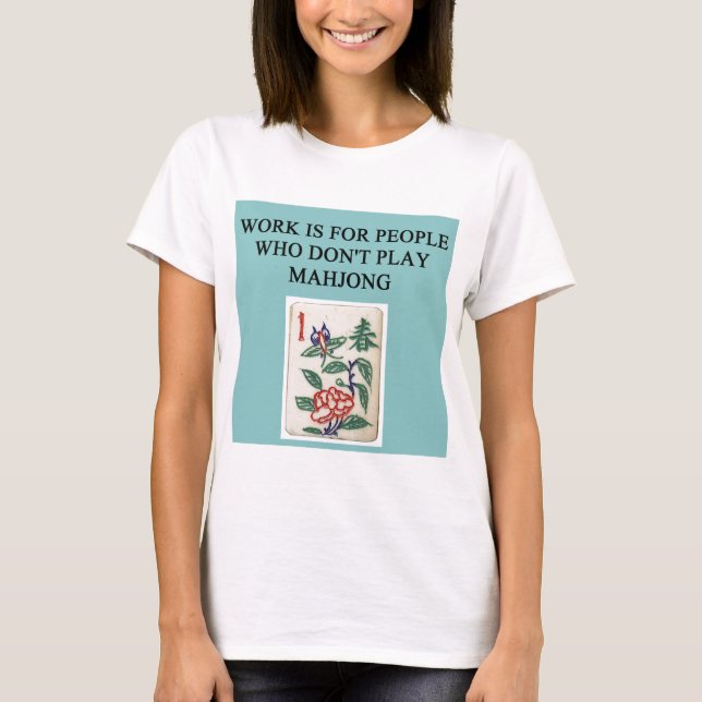 T-shirt joueur de jeu de mahjong (Devant)