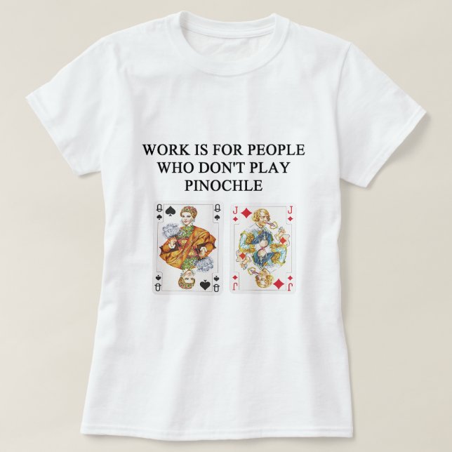 T-shirt Joueur de jeu de PINOCHLE (Design devant)