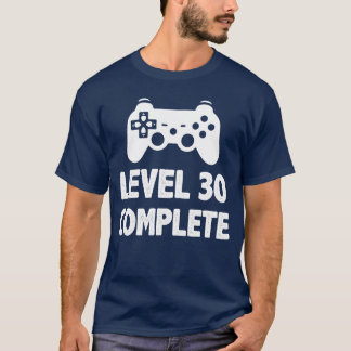 T-shirt Joueur de jeu vidéo complet de niveau 30 Cadeaux d