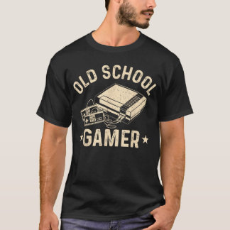 T-shirt Joueur de l'ancienne école Jeux vidéo rétro Manett