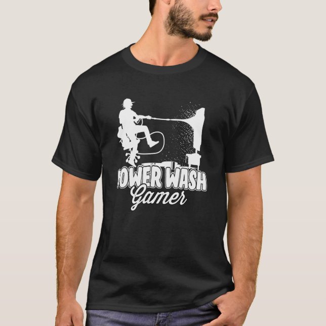 T-shirt Joueur de lavage de pression de puissance (Devant)