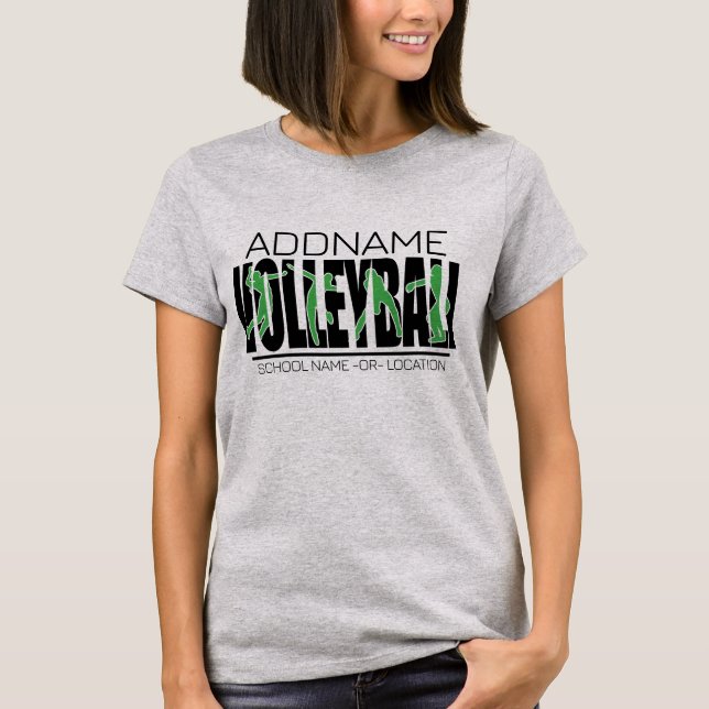 T-shirt Joueur de l'équipe de volleyball AJOUTER LE NOM DE (Devant)