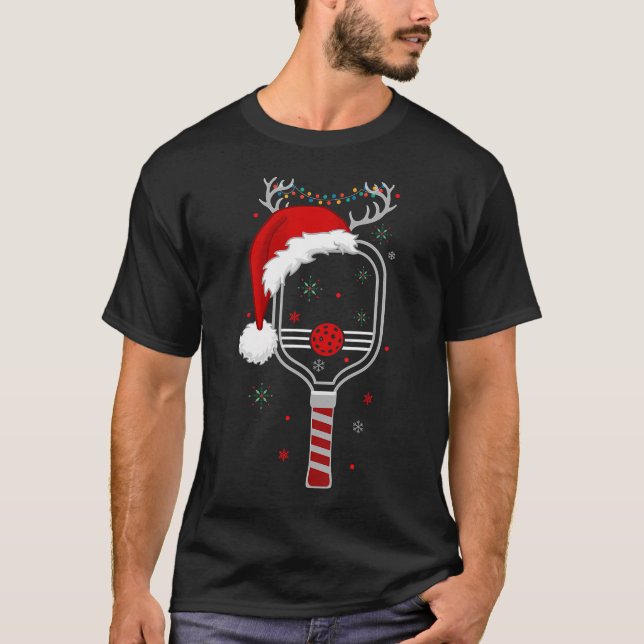 T-shirt Joueur de Pickleball Noël Reindees Noël (Devant)