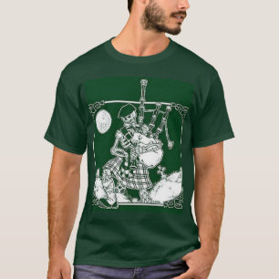 T-shirt Joueur de pipeau squelettique