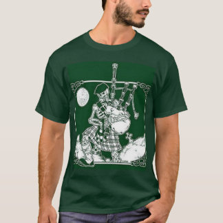 T-shirt Joueur de pipeau squelettique