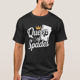 T-shirt Joueur de poker Jeu de cartes de casino Reine de p