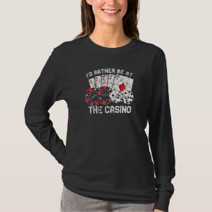 T-shirt Joueur de poker Jeux cartes de casino pari Texas H