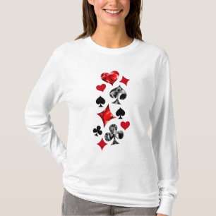 T-shirt Joueur de poker Joueur de cartes de jouer costumes