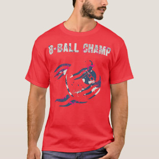 T-shirt Joueur de snooker du champion de boule 8Ball