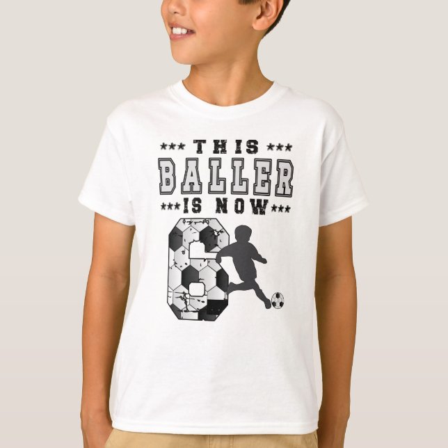 T-shirt Joueur de soccer de 6 ans (Devant)