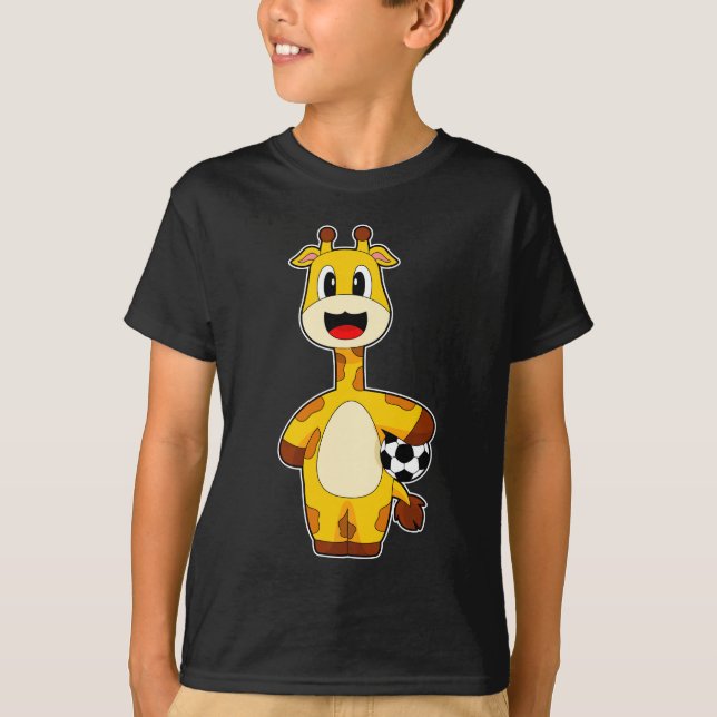 T-shirt Joueur de soccer Giraffe Football (Devant)
