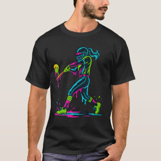 T-shirt Joueur de softball Drip Ice Cream Joueur de softba