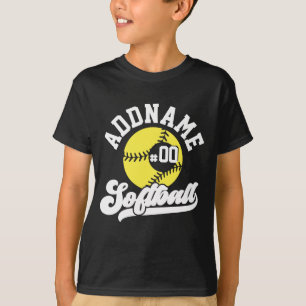 T-shirt Joueur de softball personnalisé AJOUTER LE NOM Équ