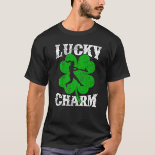 T-shirt Joueur de softball shamrock Leaf Lucky Charm St Pa