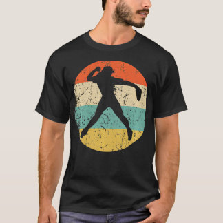 T-shirt Joueur de softball Silhouette Retro Sports Pullove
