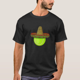 T-shirt Joueur De Tennis De Sombrero Ball Cinco De Mayo