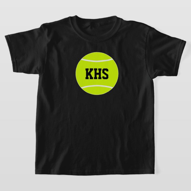T-shirt Joueur de tennis du garçon Lettres scolaires perso (Poser)