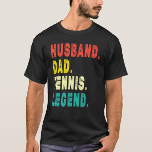 T-shirt Joueur de tennis Mens Mari Papa Tennis Legend Vint