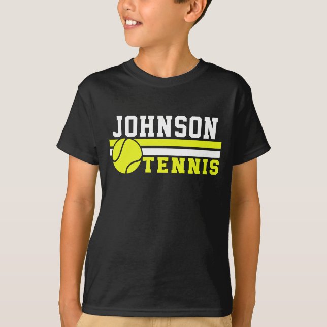 T-shirt Joueur de tennis NOM Ball Jeu court personnalisé (Devant)