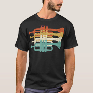 T-shirt Joueur de trompette de bande vintage Conception ré