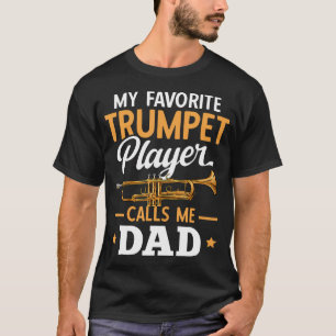 T-shirt Joueur de trompette Papa Trompettiste Instrument d