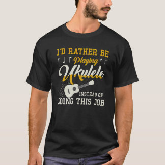 T-shirt Joueur de ukulélé guitariste musique hawaïenne jou