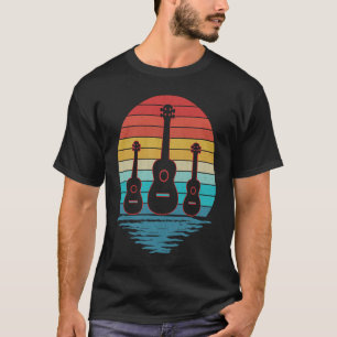 T-shirt Joueur de Ukulélé Rétro Vintage Graphique Musical