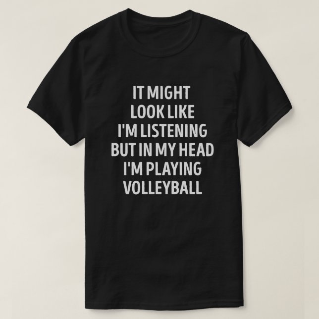 T-shirt Joueur de volley-ball amusant (Design devant)