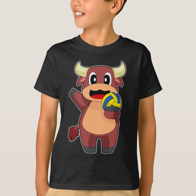T-shirt Joueur de volley-ball Bull (Devant)